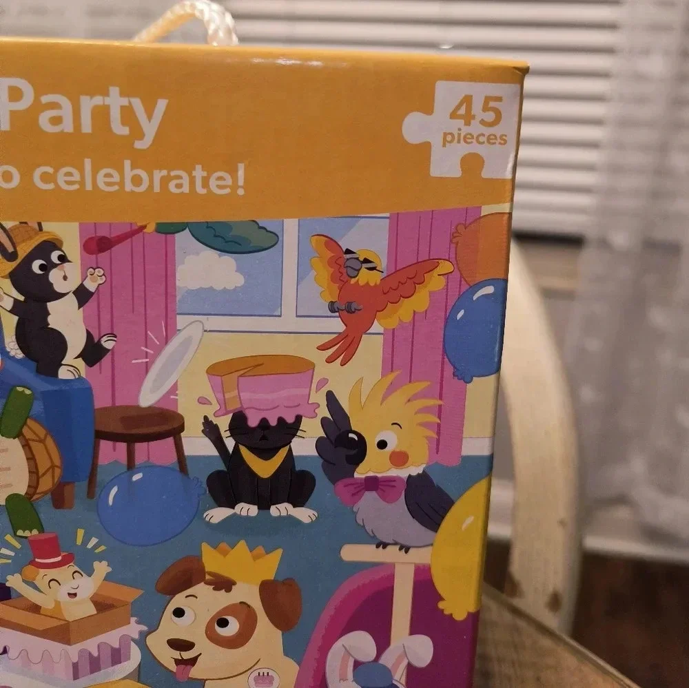 45 piece pet party kids activity set puzzle children's girls boys fun game puppy